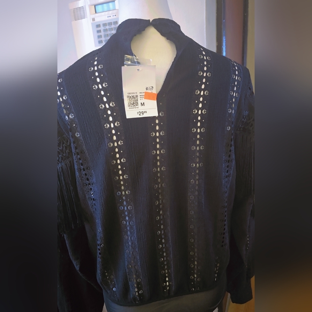 Black Fringe Bodysuit - Picture 5 of 6